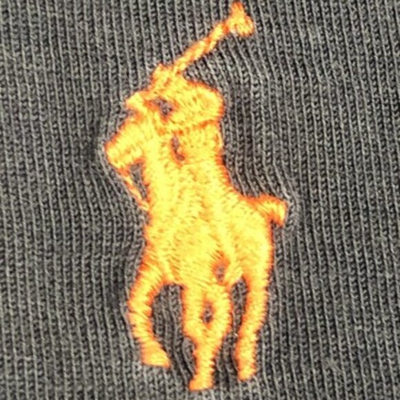 Polo Ralph Lauren Men's XL Gray ORANGE Logo Short Sleeve T-Shirt CASUAL - Picture 4 of 8